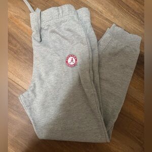 Majestic Light Gray Section 101 University of Alabama Jogging Pants. NWOT